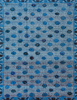 Machine Washable Abstract Iceberg Blue Rug, wshabs4352