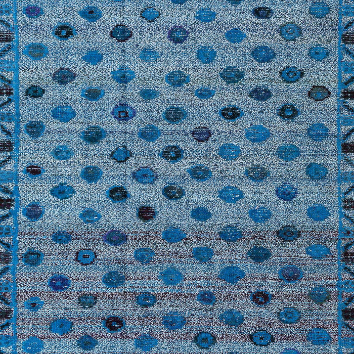 Machine Washable Abstract Iceberg Blue Rug, wshabs4352