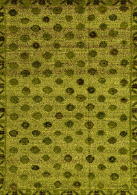 Abstract Yellow Modern Rug, abs4352yw