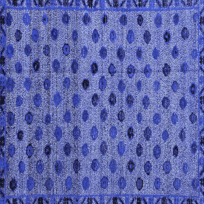 Square Abstract Blue Modern Rug, abs4352blu