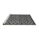 Sideview of Machine Washable Abstract Gray Modern Rug, wshabs4352gry