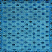 Square Machine Washable Abstract Light Blue Modern Rug, wshabs4352lblu