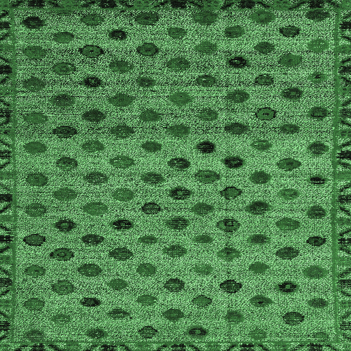 Square Abstract Emerald Green Modern Rug, abs4352emgrn