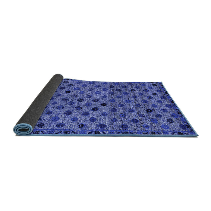 Sideview of Abstract Blue Modern Rug, abs4352blu