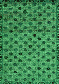 Abstract Green Modern Rug, abs4352grn