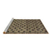 Sideview of Machine Washable Abstract Brown Modern Rug, wshabs4352brn