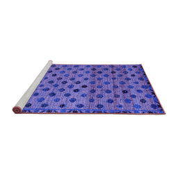 Sideview of Machine Washable Abstract Purple Modern Area Rugs, wshabs4352pur