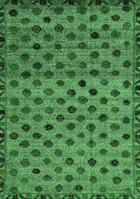 Abstract Emerald Green Modern Rug, abs4352emgrn