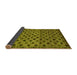 Sideview of Abstract Yellow Modern Rug, abs4352yw