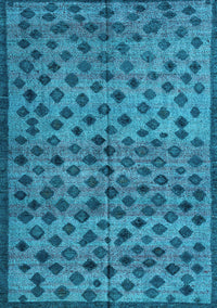 Abstract Light Blue Modern Rug, abs4353lblu