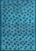 Abstract Light Blue Modern Rug, abs4353lblu