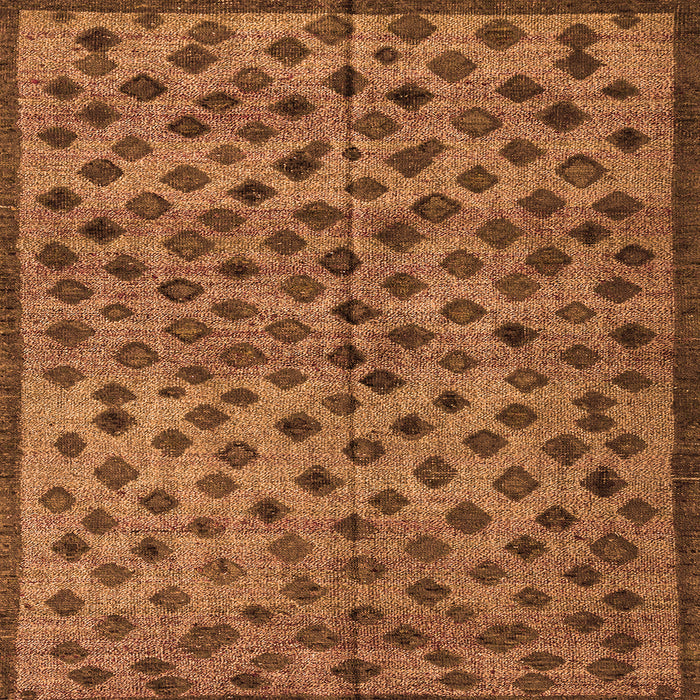 Square Abstract Orange Modern Rug, abs4353org