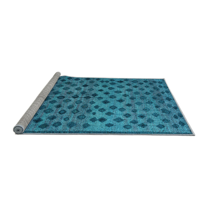 Sideview of Machine Washable Abstract Light Blue Modern Rug, wshabs4353lblu