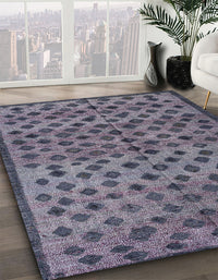 Abstract Plum Purple Modern Rug, abs4353