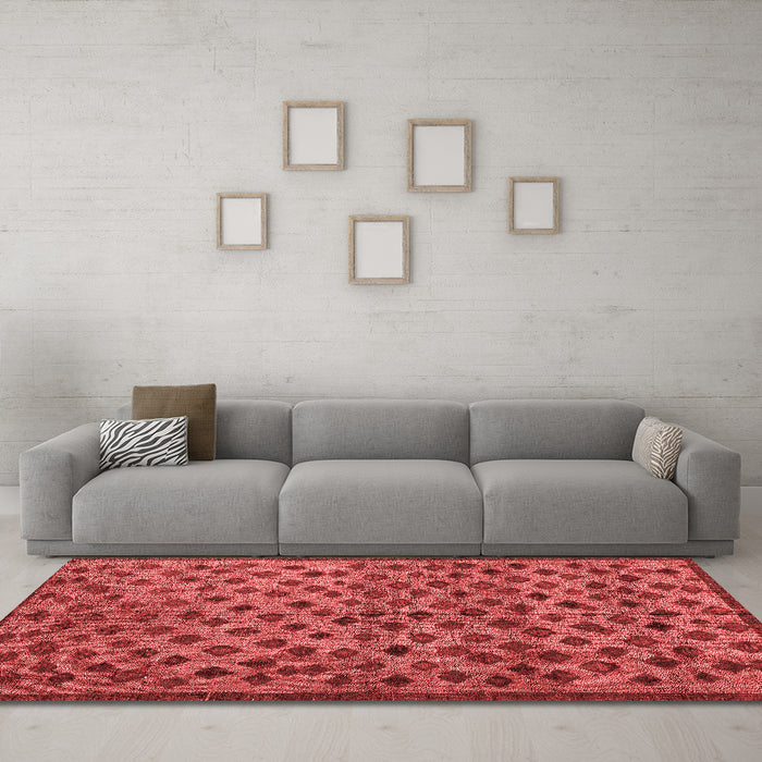 Modern Red Washable Rugs