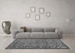 Machine Washable Abstract Gray Modern Rug in a Living Room,, wshabs4353gry