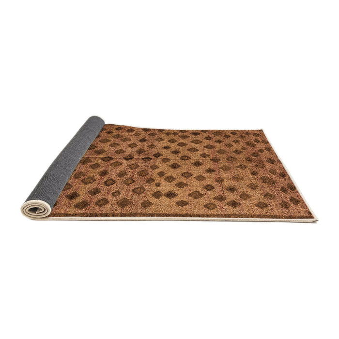 Sideview of Abstract Orange Modern Rug, abs4353org