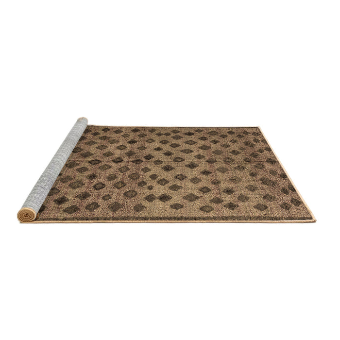 Sideview of Machine Washable Abstract Brown Modern Rug, wshabs4353brn