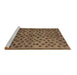 Sideview of Machine Washable Abstract Brown Modern Rug, wshabs4353brn