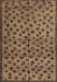 Machine Washable Abstract Brown Modern Rug, wshabs4353brn