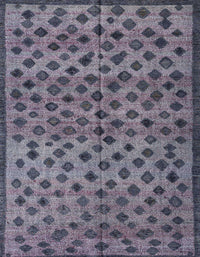 Machine Washable Abstract Plum Purple Rug, wshabs4353