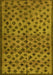 Machine Washable Abstract Yellow Modern Rug, wshabs4353yw