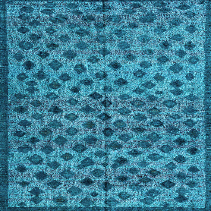 Square Machine Washable Abstract Light Blue Modern Rug, wshabs4353lblu