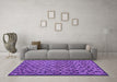 Machine Washable Abstract Purple Modern Area Rugs in a Living Room, wshabs4353pur