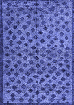 Abstract Blue Modern Rug, abs4353blu