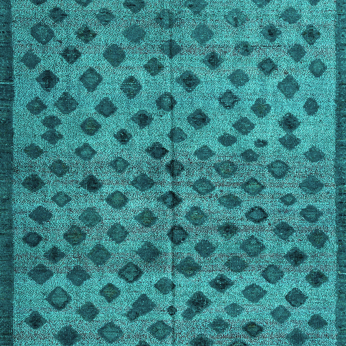 Machine Washable Abstract Turquoise Modern Area Rugs, wshabs4353turq