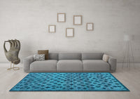 Machine Washable Abstract Light Blue Modern Rug, wshabs4353lblu