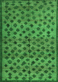 Abstract Green Modern Rug, abs4353grn