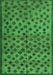 Abstract Green Modern Rug, abs4353grn