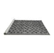 Sideview of Machine Washable Abstract Gray Modern Rug, wshabs4353gry