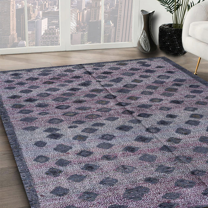 Machine Washable Abstract Plum Purple Rug in a Family Room, wshabs4353