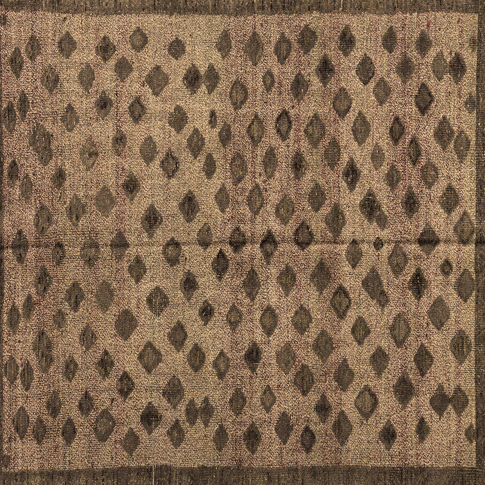 Square Machine Washable Abstract Brown Modern Rug, wshabs4353brn