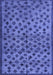 Machine Washable Abstract Blue Modern Rug, wshabs4353blu