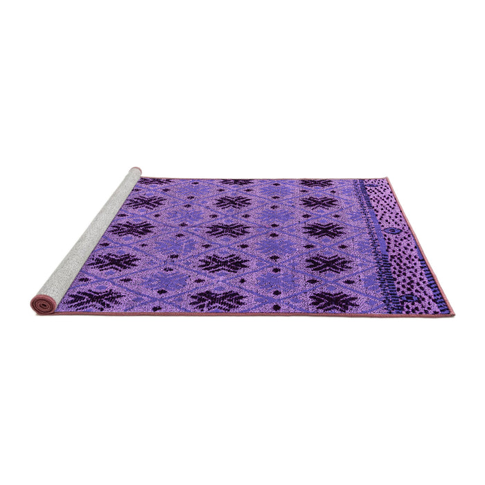 Sideview of Machine Washable Oriental Pink Modern Rug, wshabs4354pnk