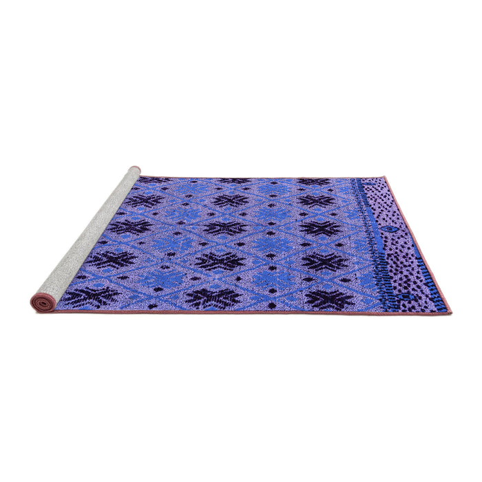 Sideview of Machine Washable Oriental Purple Modern Area Rugs, wshabs4354pur