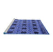 Sideview of Machine Washable Oriental Blue Modern Rug, wshabs4354blu