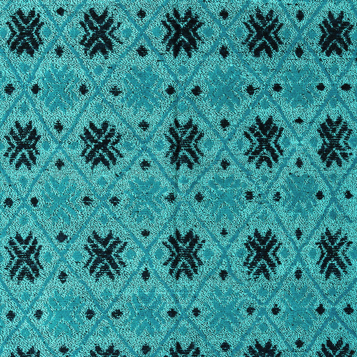 Machine Washable Oriental Turquoise Modern Area Rugs, wshabs4354turq