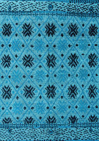 Oriental Light Blue Modern Rug, abs4354lblu