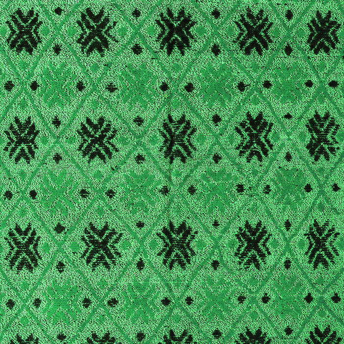 Machine Washable Oriental Green Modern Area Rugs, wshabs4354grn