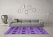 Machine Washable Oriental Pink Modern Rug in a Living Room, wshabs4354pnk