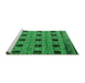 Sideview of Machine Washable Oriental Green Modern Area Rugs, wshabs4354grn