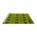 Sideview of Machine Washable Oriental Yellow Modern Rug, wshabs4354yw