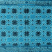 Square Oriental Light Blue Modern Rug, abs4354lblu