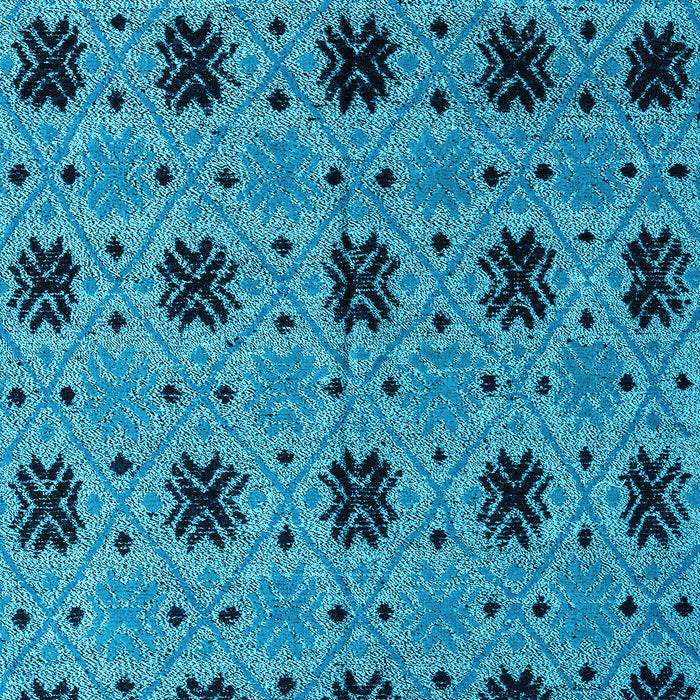 Machine Washable Oriental Light Blue Modern Rug, wshabs4354lblu