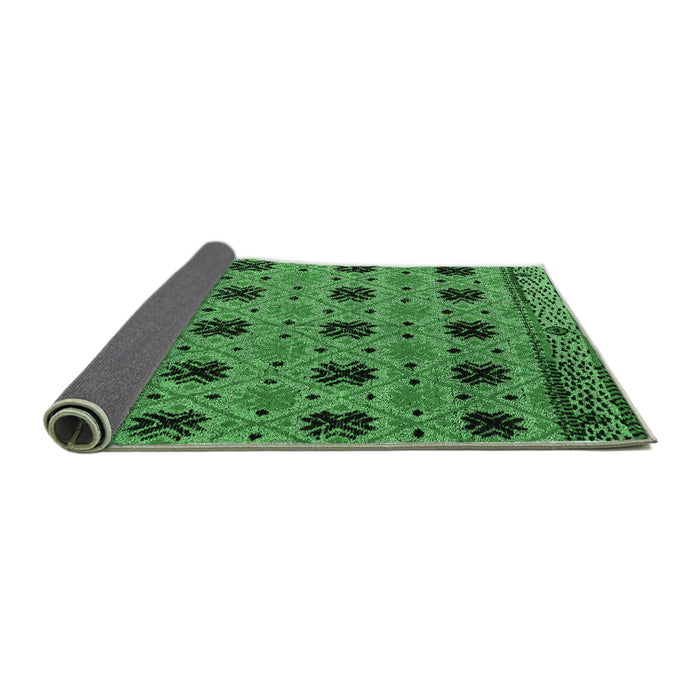 Sideview of Oriental Emerald Green Modern Rug, abs4354emgrn