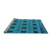 Sideview of Machine Washable Oriental Light Blue Modern Rug, wshabs4354lblu